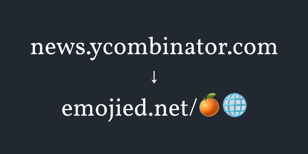 An image of a URL containing emojis